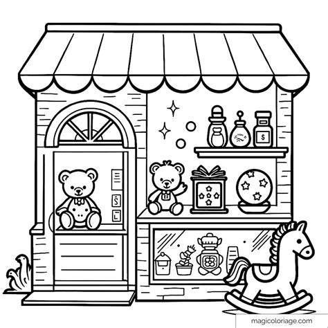 Kids Coloring Book Toy Store