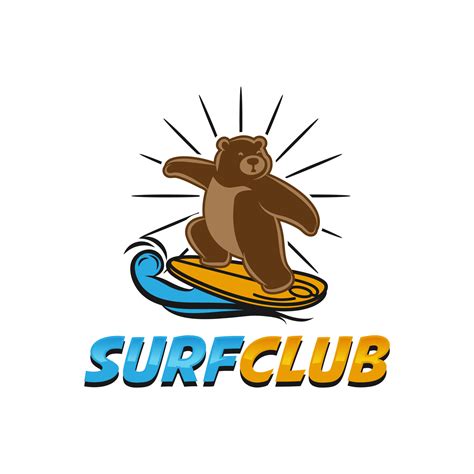 Surf Bear' t-shirt apparel print fashion design, graphic tee, vector ...