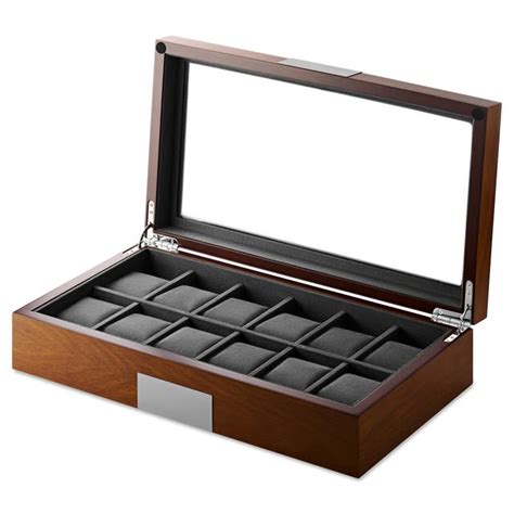 Uhrenbox mit 12 Fächern aus Mahagoni-Furnier | Auf Lager! | Trendhim