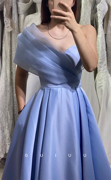 G2713 - Chic & Modern A-Line One Shoulder Simple Satin Long Porm Eveni ...