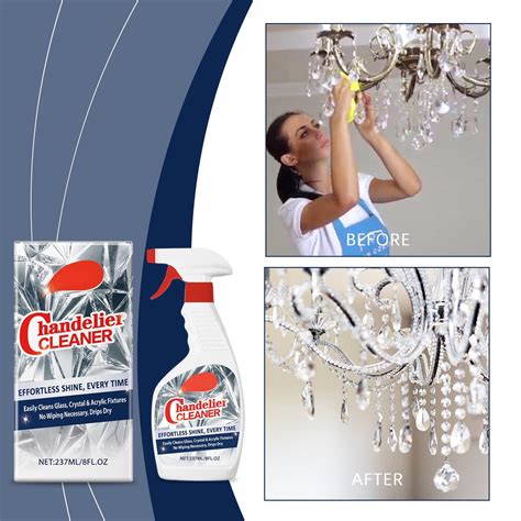Chandelier Cleaner Spray, Heavy-Duty Crystal Lamp Cleaner Spray, No ...