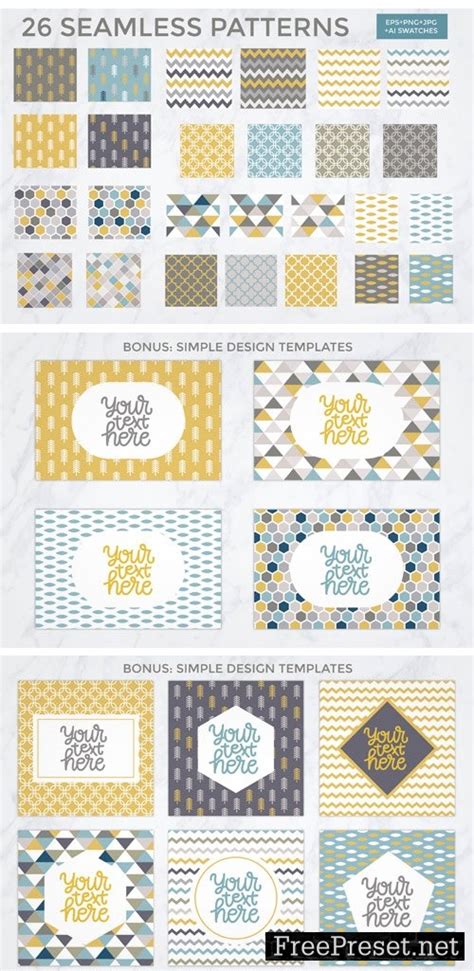 Designbundles - 26 Vector Patterns Trendy Colors 8801 1080525