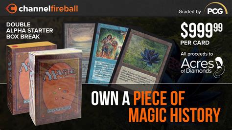 Channel fireball opening 2 alpha starters 6pm eastern for charity : mtg