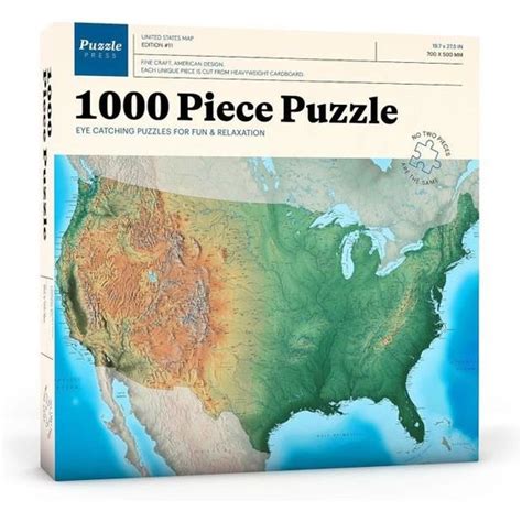 | Usa Map Puzzle 1000 Piece Adult Jigsaw Puzzle Of The United States Of ...