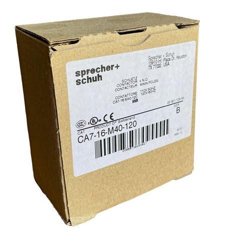 CA7-16-M40-120 Sprecher Schuh Contactor - Breaker Outlet