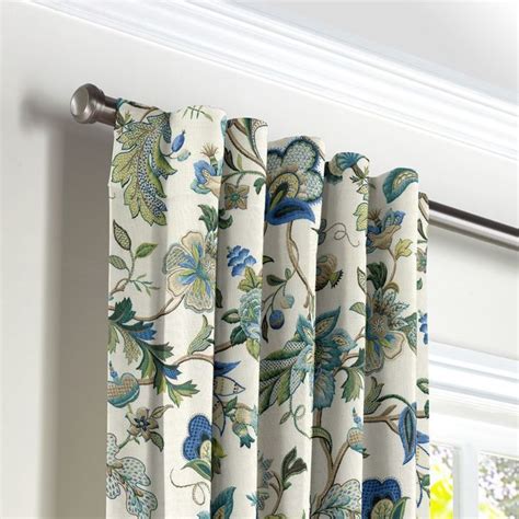 Loom Decor Back Tab Drapery Fleur de Leaf - True Blue | Living room ...