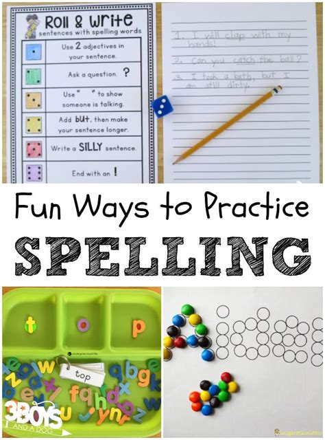 Fun Ways to Practice Spelling - 3 Boys and a Dog | Kids learning ...