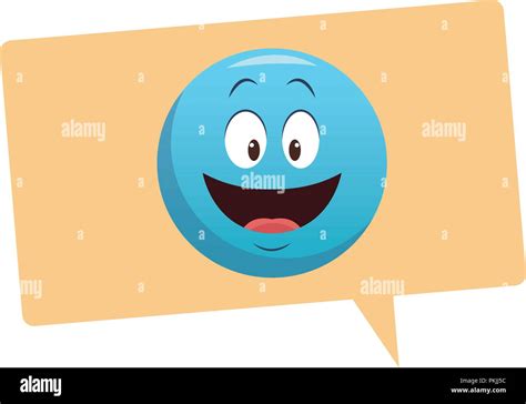 Smile emoticon in bubble Stock Vector Image & Art - Alamy