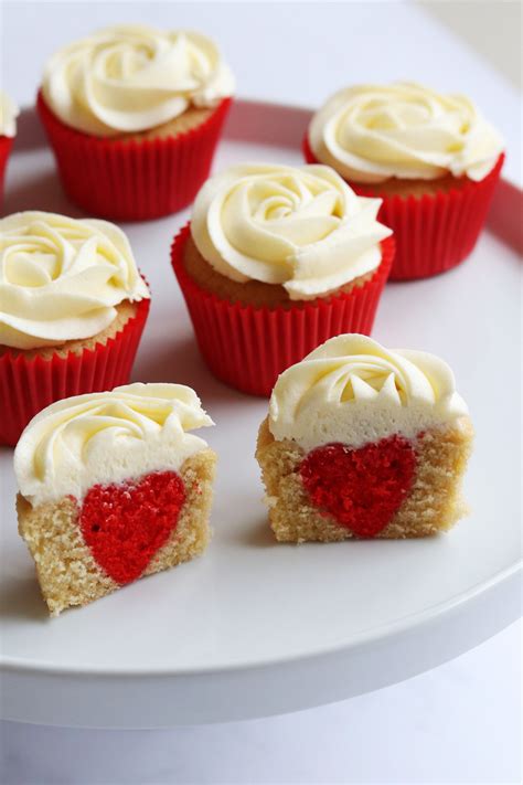 Hidden Heart Valentine's Cupcakes – Curly's Cooking