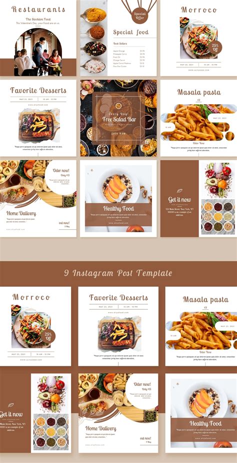 Freepiker | food instagram post template