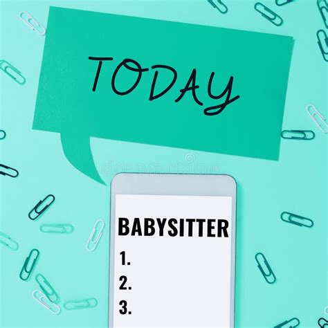 Conceptual Display Babysitter. Word Written on To Care for Children ...