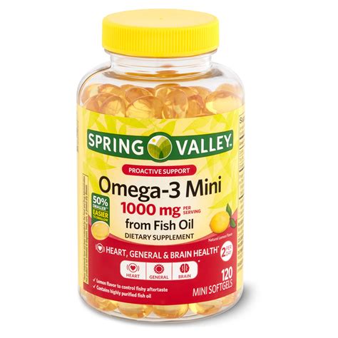 Spring Valley Proactive Support Omega-3 Mini from Fish Oil Dietary ...