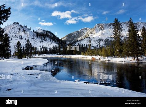 Yellowstone River, Winter, Yellowstone National Park Stock Photo - Alamy