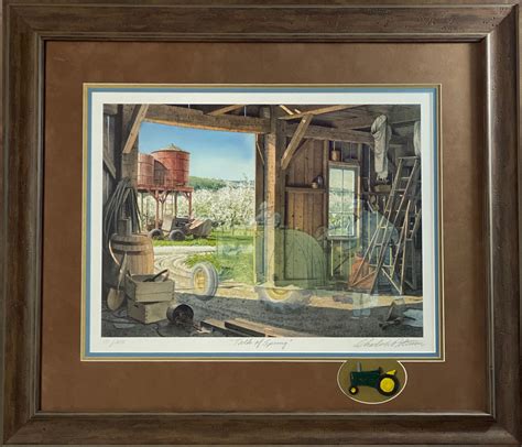 Charles Peterson Talk of Spring Farming Art Print-Framed 27 x 23.5 ...