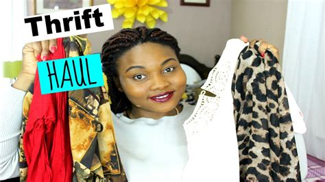 Thrift haul | try on - YouTube