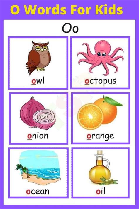 O Words For Kids Alphabet Words, Alphabet Phonics, Alphabet Pictures ...