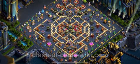 Défense Base Hôtel de Ville niveau 17 + Lien (Link) – Village HDV 17 ...