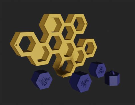 Fichier STL gratuit Détenteur d'une clé en nid d'abeille・Design pour ...