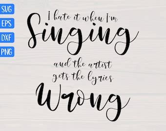 Singing Wrong Lyrics - Etsy