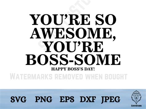 You're so Awesome Your Boss-some Svg Png Jpeg Eps Dxf - Etsy UK