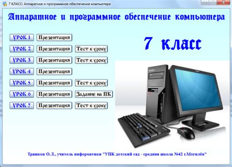 Аппаратное и программное обеспечение компьютера 7 класс