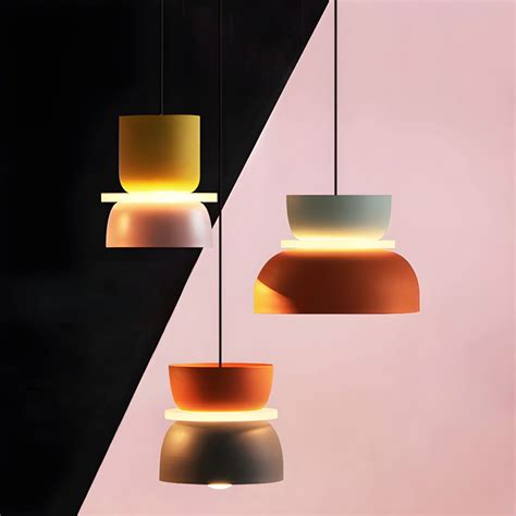 Modern Contemporary Pendant Lighting Colorful Macaron LED Hanging Light ...