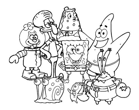 Super Coloring Spongebob Coloring Pages