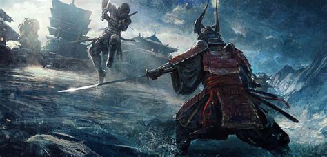 Download Epic Samurai Battle in a Mystical Land Wallpaper | Wallpapers.com