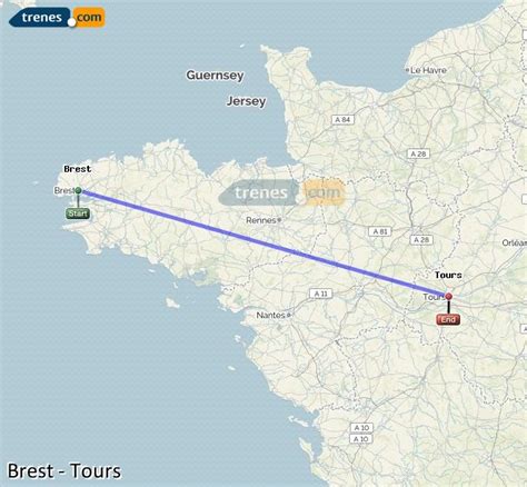 Trains Brest Tours économiques, billets à partir de 78,30 € - Trenes.com