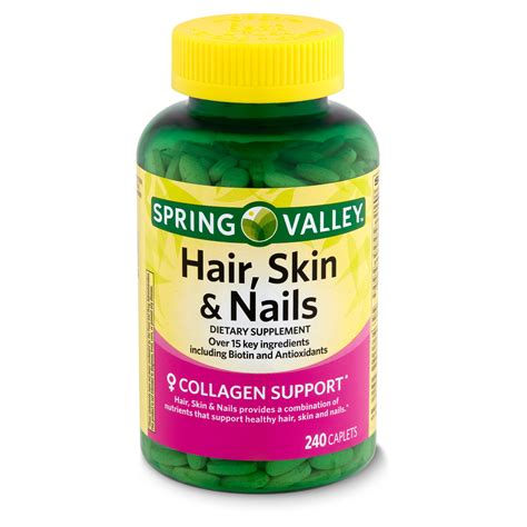 Spring Valley Hair, Skin & Nails Dietary Supplement, 240 count ...