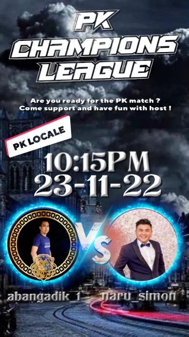 Tiktok PK Match Poster Template | PosterMyWall