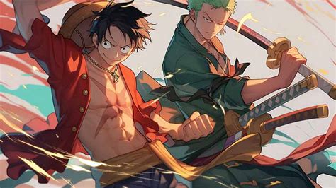Monkey D. Luffy & Roronoa Zoro Dual Desktop Wallpaper 4K