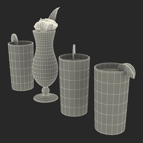 Cocktails 3D Models Collection 3D Model $49 - .3ds .c4d .fbx .ma .obj ...