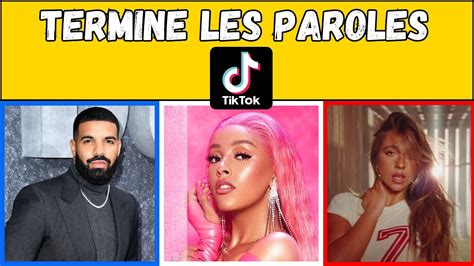TERMINE LES PAROLES 🎶 - 20 Musiques POPULAIRES sur TIKTOK - YouTube