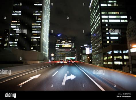 driving at night in Tokyo Stock Photo - Alamy