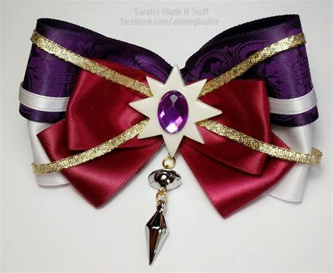 Sailor Saturn Cosplay Hair Bow Clip | Sailor moon hair, Bow hair clips ...