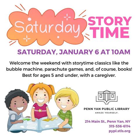 Saturday Storytime, Penn Yan Public Library, January 6 2024 | AllEvents.in