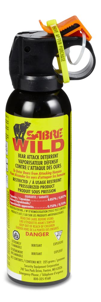 Sabre Wild Bear Attack Deterrent/Repellent Spray, 225-g | Canadian Tire