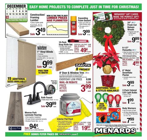 Menards Weekly Ads & Special Buys from December 6