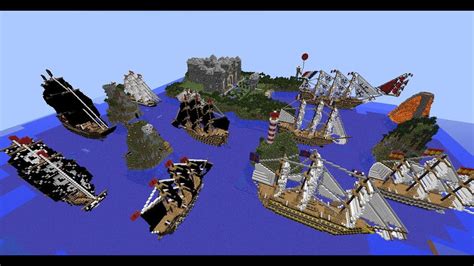 Minecraft - 19 Awesome ships ! ( Map in download )