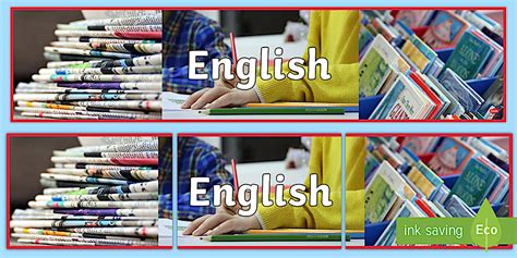 English Photo Display Banner (l'enseignant a fait) - Twinkl