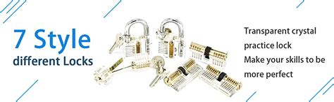 ValueHall Practice Lock Set Transparent Visible Cutaway Crystal Lock ...