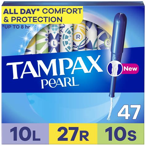Tampax Pearl Tampons Trio Multipack with LeakGuard Braid, Light/Regular ...