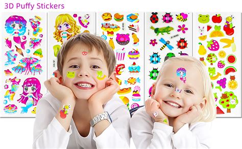 3D Stickers for Kids Toddlers 530+ Vivid Puffy Kids Stickers 24 ...