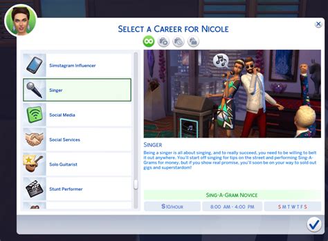 Singer Career - The Sims 4 Mods - CurseForge