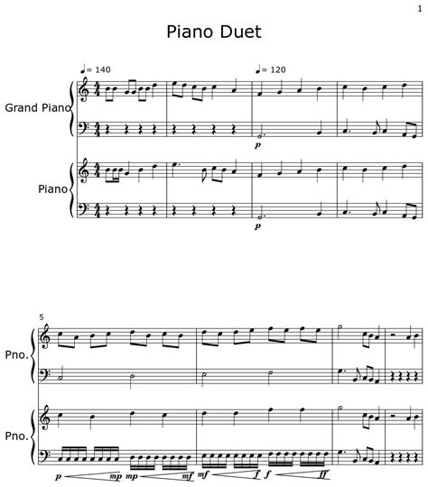Piano Duet - Sheet music for Piano