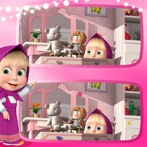 Masha And The Bear Official | Spot the 6 differences Well, how long did ...