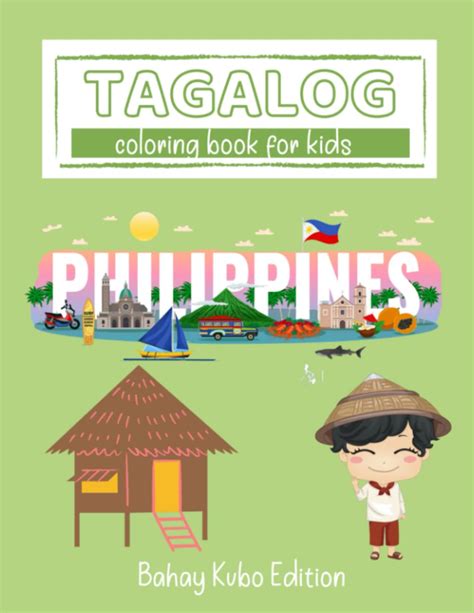 Tagalog Coloring Book For Kids Bahay Kubo Edition Learn Filipino ...