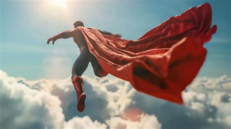 Superhero flying through the sky | Premium AI-generated image