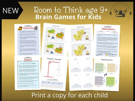 PRINTABLE Games for Kids 9 Brain Games & Puzzles for Kids - Etsy
